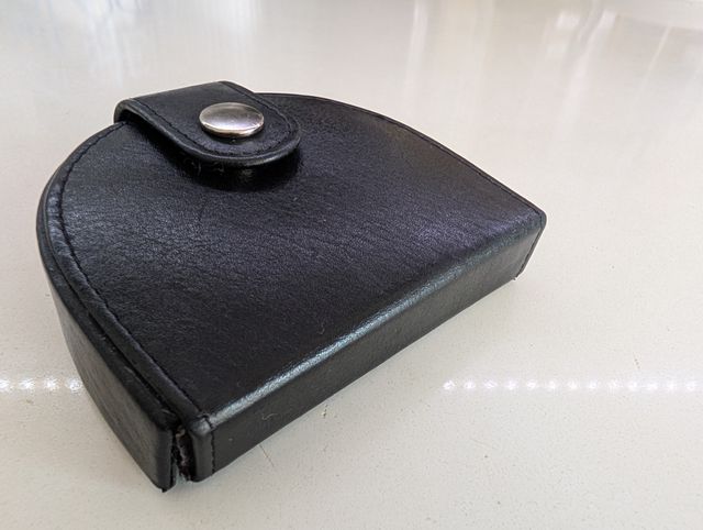 Portamonete vera pelle nero Special-Edition