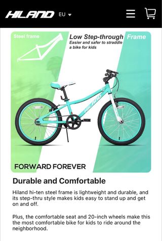 Bicicleta HILAND Azul 20’ como NUEVA