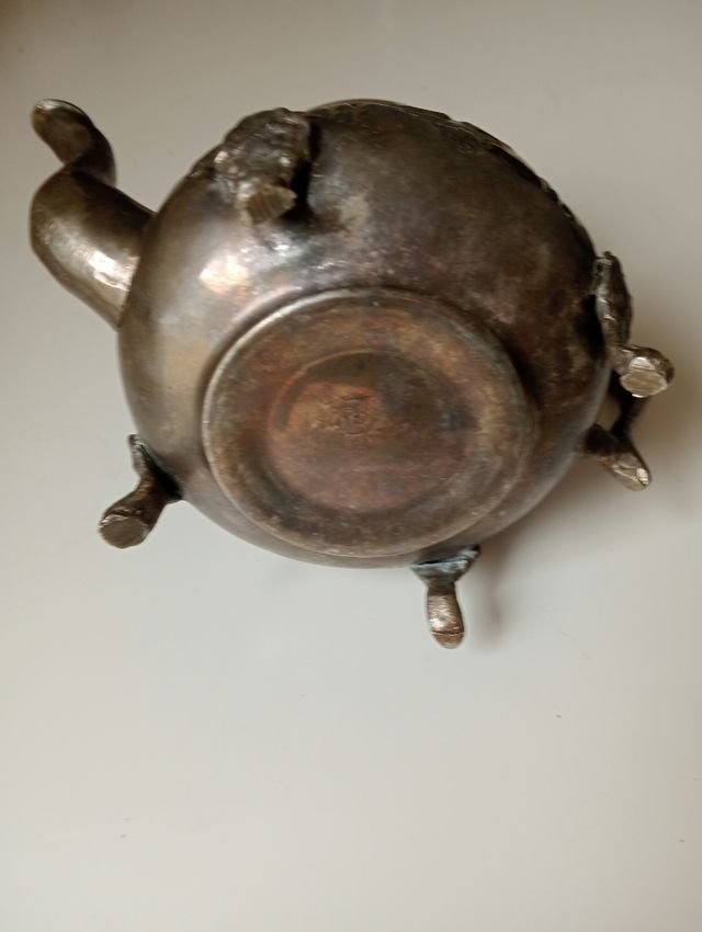 Tetera Moruna Plata y Blanco