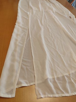 Vestido largo beige 
