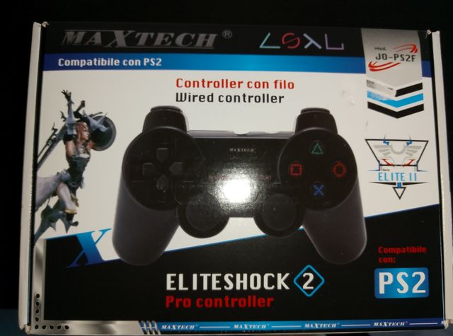 Controller MAXTECH nero compatibile PS2