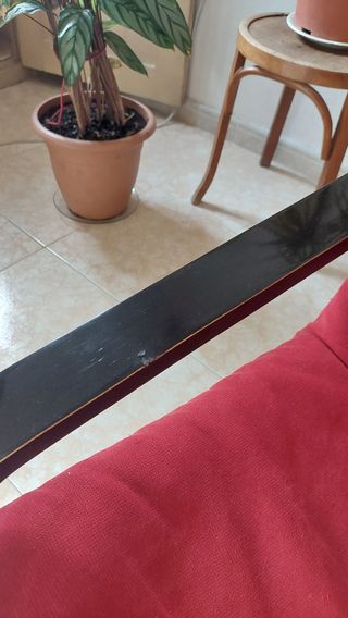 Sillón Ikea Butaca Mecedora Roja y Negra Tela Pana