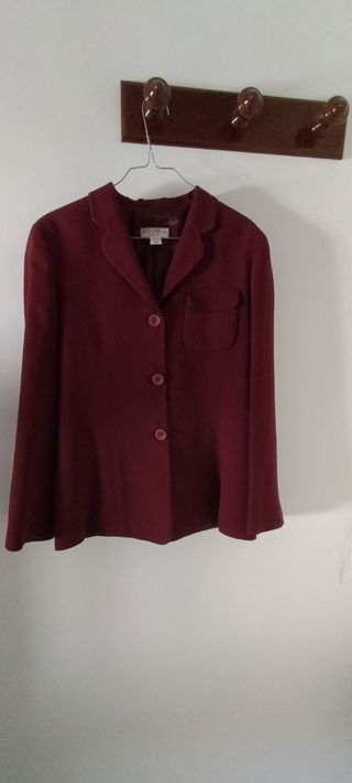 Chaqueta D. Algodón de Mujer. Color Burdeos.