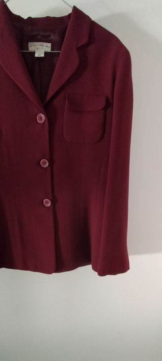 Chaqueta D. Algodón de Mujer. Color Burdeos.