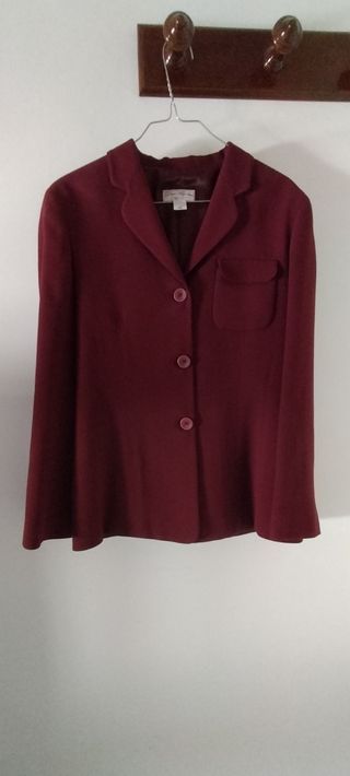 Chaqueta D. Algodón de Mujer. Color Burdeos.