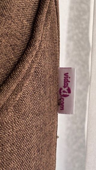 Silla de oficina giratoria de tela marrón vidaXL