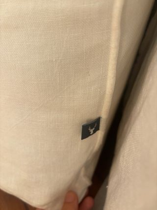 Sofá modular de lino blanco