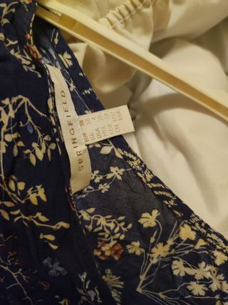Blusa floral azul manga larga