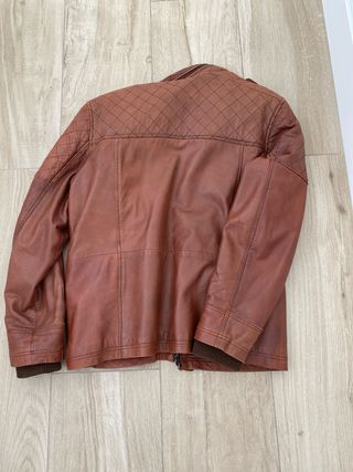 Cazadora Piel Hombre Marrón