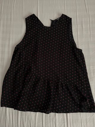Blusa Mango sin mangas estampada