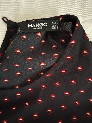 Blusa Mango sin mangas estampada