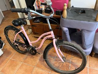 Bicicleta Cruiser Mujer Rosa