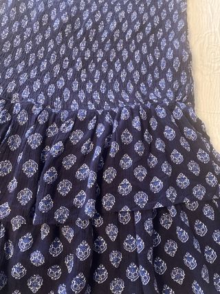 Vestido Stradivarius palabra de honor estampado