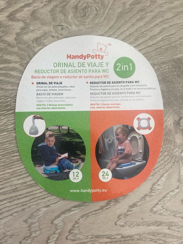 Orinal portátil de viaje HandyPotty naranja