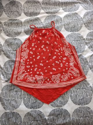 Blusa Zara Roja Estampada