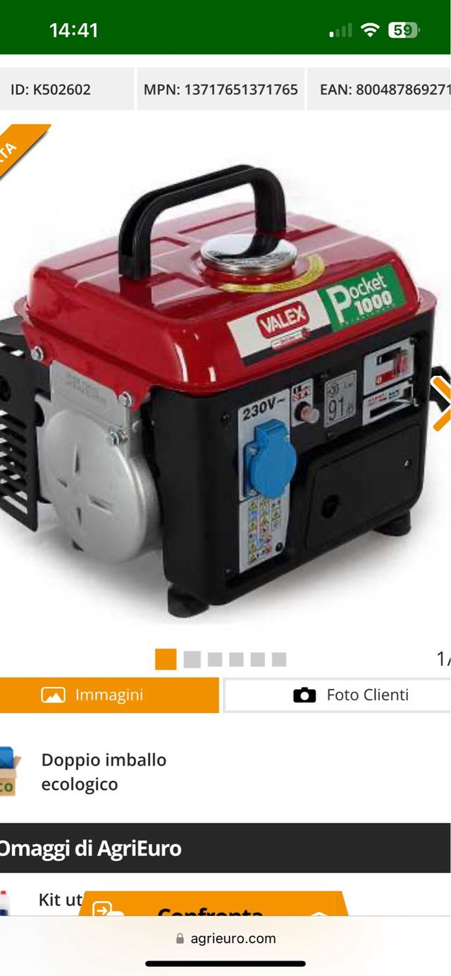 Cilindro completo per gruppo elettrogeno