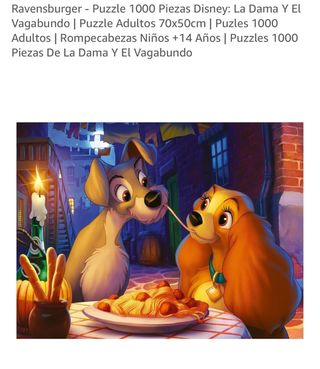 Puzzle Ravensburger 1000 Piezas Disney: La Dama Y