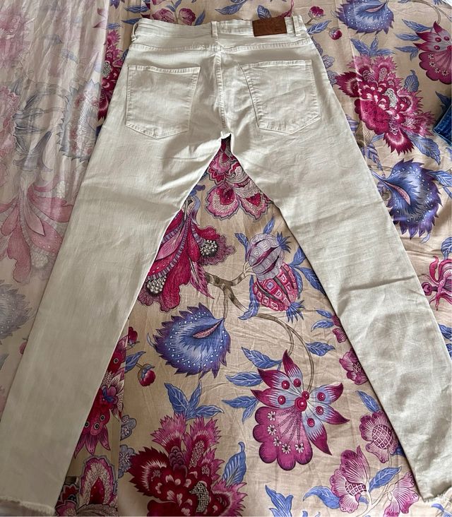 Zara Jeans Beige Claro Hombre Ajustados