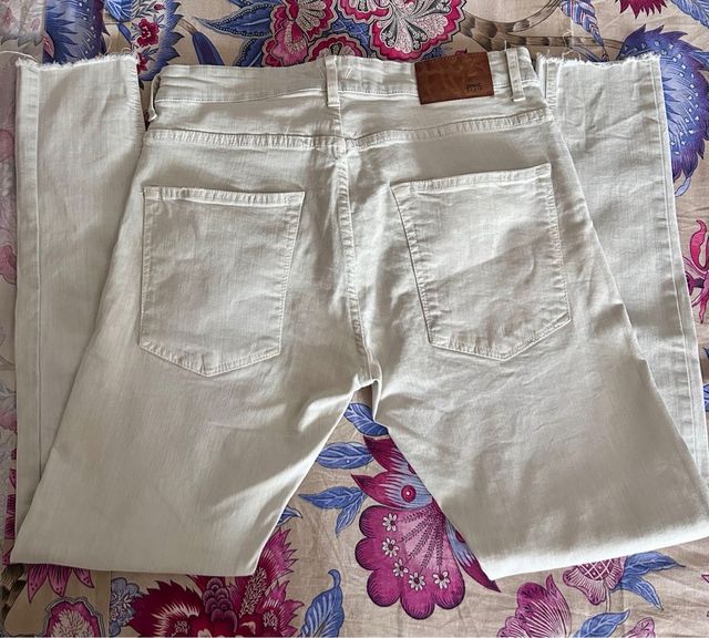 Zara Jeans Beige Claro Hombre Ajustados