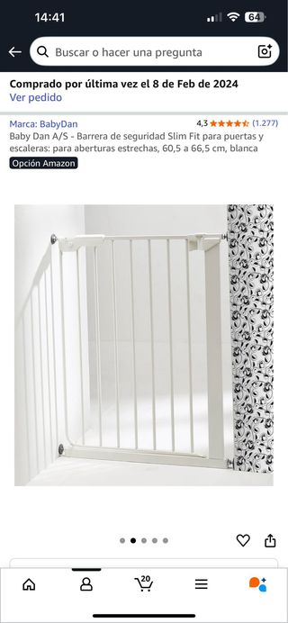 dos Barreras de Seguridad Baby Dan Slim Fit Blanca