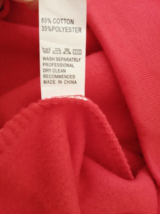 Felpa invernale unisex rossa con cappuccio Taglia