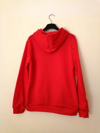 Felpa invernale unisex rossa con cappuccio Taglia