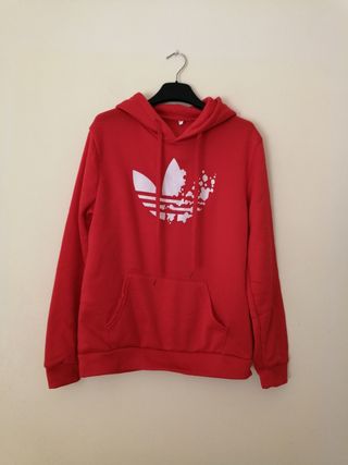 Felpa invernale unisex rossa con cappuccio Taglia