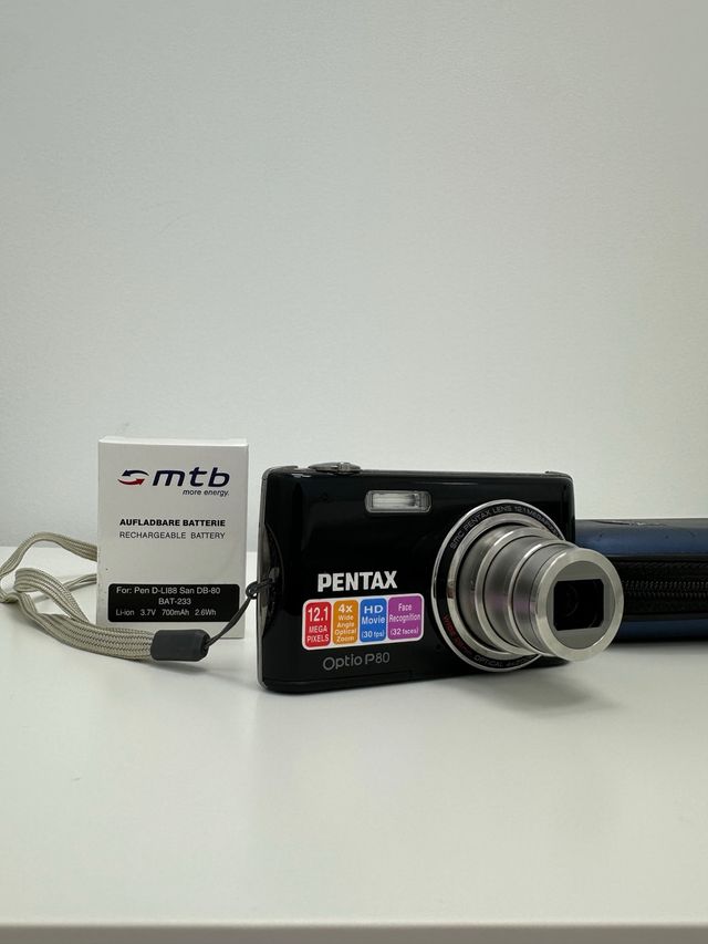 Cámara Pentax Optio P80 12.1MP Negra