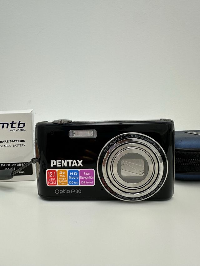 Cámara Pentax Optio P80 12.1MP Negra