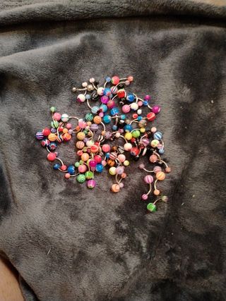 Lote 20x Pendientes Ombligo Multicolor