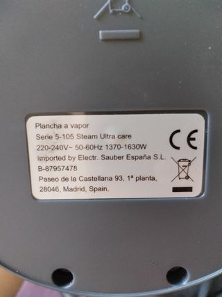 Plancha de vapor