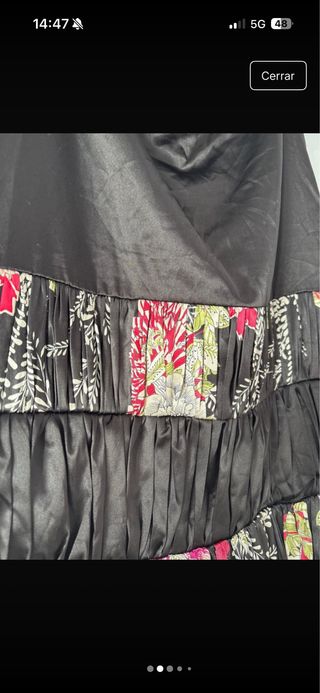 Falda larga estampada mujer