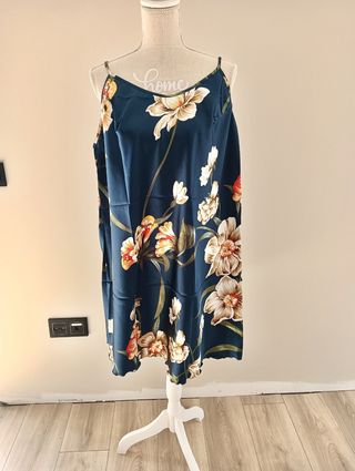 Camisón con bata floral