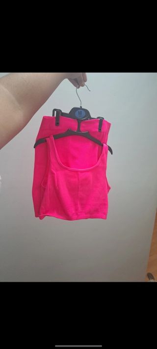 Conjunto Top y Pantalón Rosa Talla M