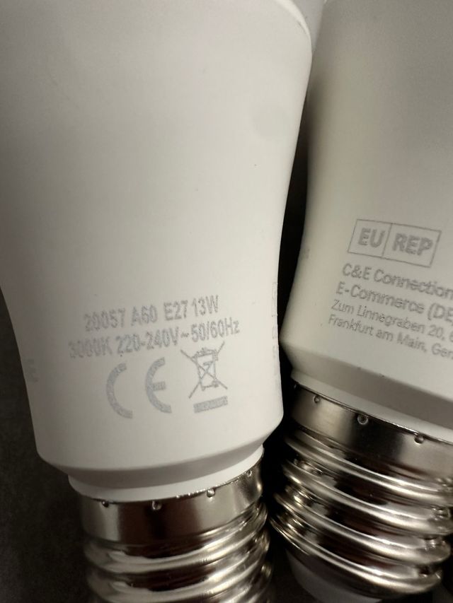 4 Bombillas LED E27 13W Blanca Cálida 3000K