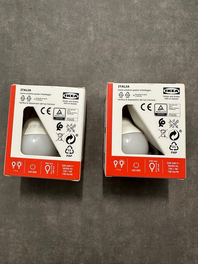 4 Bombillas LED IKEA SOLHETTA E14 470lm 2700K