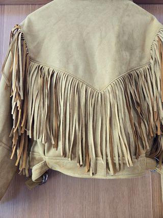 Chaqueta Bershka Flecos Amarilla