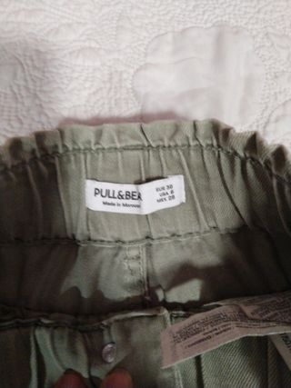 Pantalón ancho verde caqui