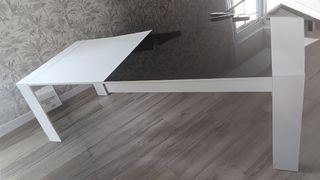 Mesa comedor extensible cristal negro