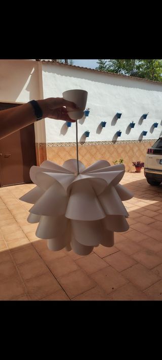 Lámpara Blanca Papel Ikea Knappa