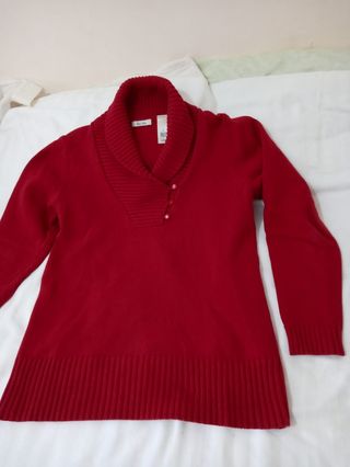 Jersey Liz Claiborne Rojo Talla M