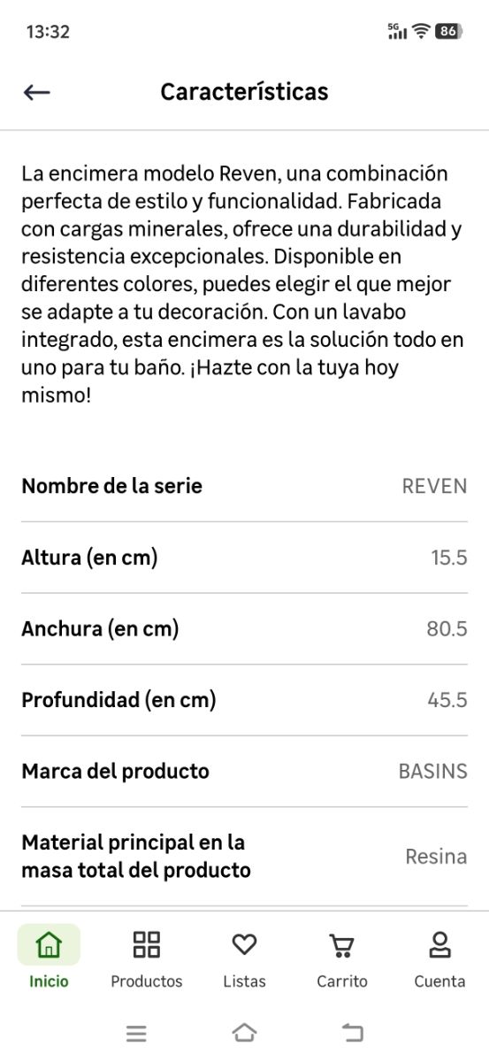 Lavabo Gris Mate encastrable con Grifo de regalo