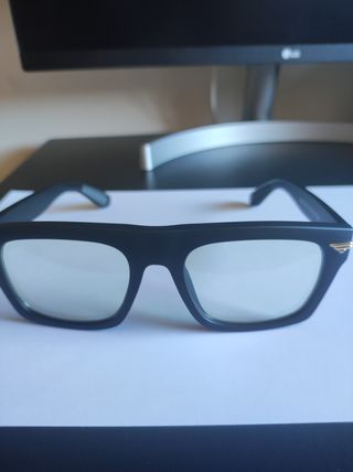 Occhiali da vista unisex neri e oro