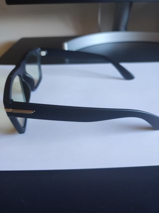 Occhiali da vista unisex neri e oro