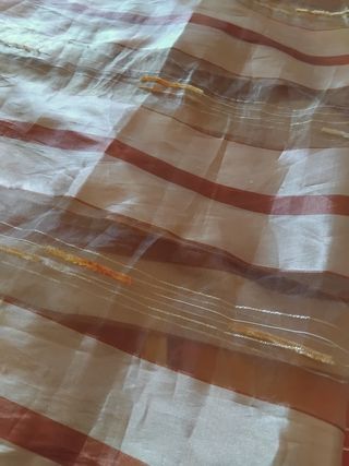 3 coppie di tende oro e  marrone 