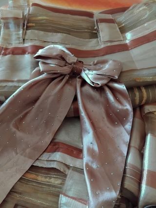 3 coppie di tende oro e  marrone 