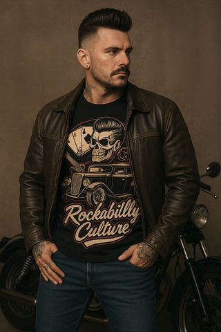 Camiseta Rockabilly Vintage Estampada