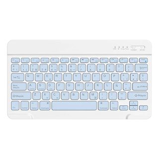 Teclado Inalámbrico Bluetooth HZD Blanco/Azul