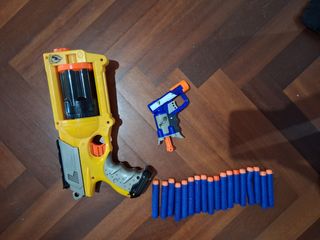 Pistola Nerf Amarilla y Azul