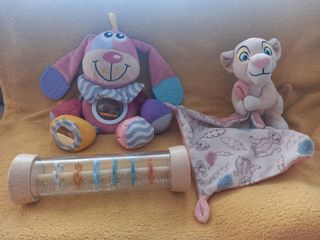 Lote juguetes bebé peluche sonajero
